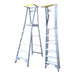 Indalex PROPG Pro Series Platform Safety Gate shown open and closed on a platform ladder against a white background