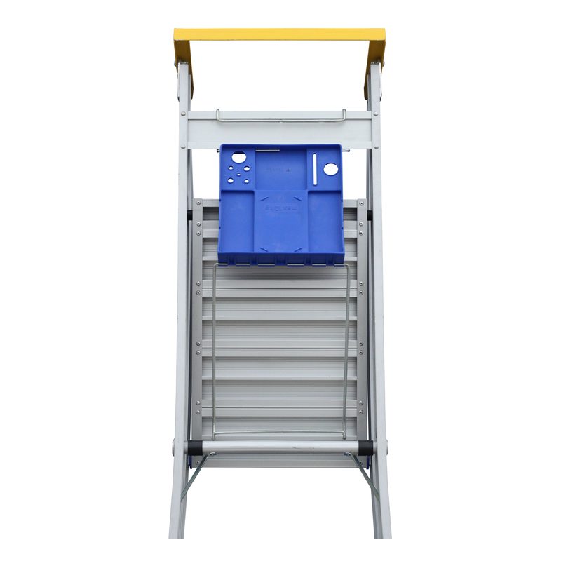 Indalex PROPTT Pro Series Platform Tool Tray attached to a ladder on a white background
