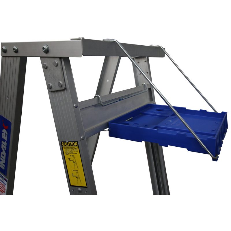Indalex PROPTT Pro Series Platform Tool Tray attached to a ladder