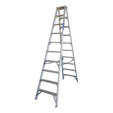 Indalex PROS10D 3.0M  Industrial Aluminium 180KG Pro Series Double Sided Step Ladder, view 1, on white background