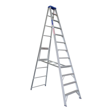Indalex PROS12 3.7M  Industrial Aluminium 150KG Pro Series Single Sided Step Ladder, view 1, on white background