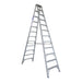 Indalex PROS12D 3.7M  Industrial Aluminium 150KG Pro Series Double Sided Step Ladder, view 1, on white background