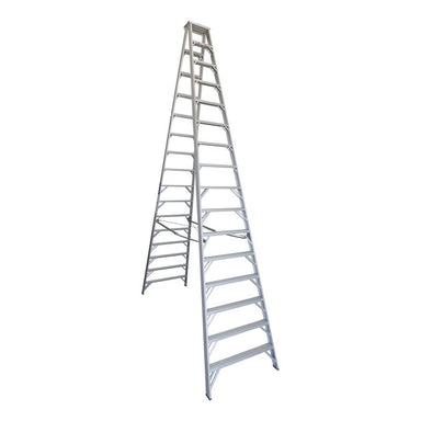 Indalex PROS16D 4.9M  Industrial Aluminium 150KG Pro Series Double Sided Step Ladder, view 1, on white background