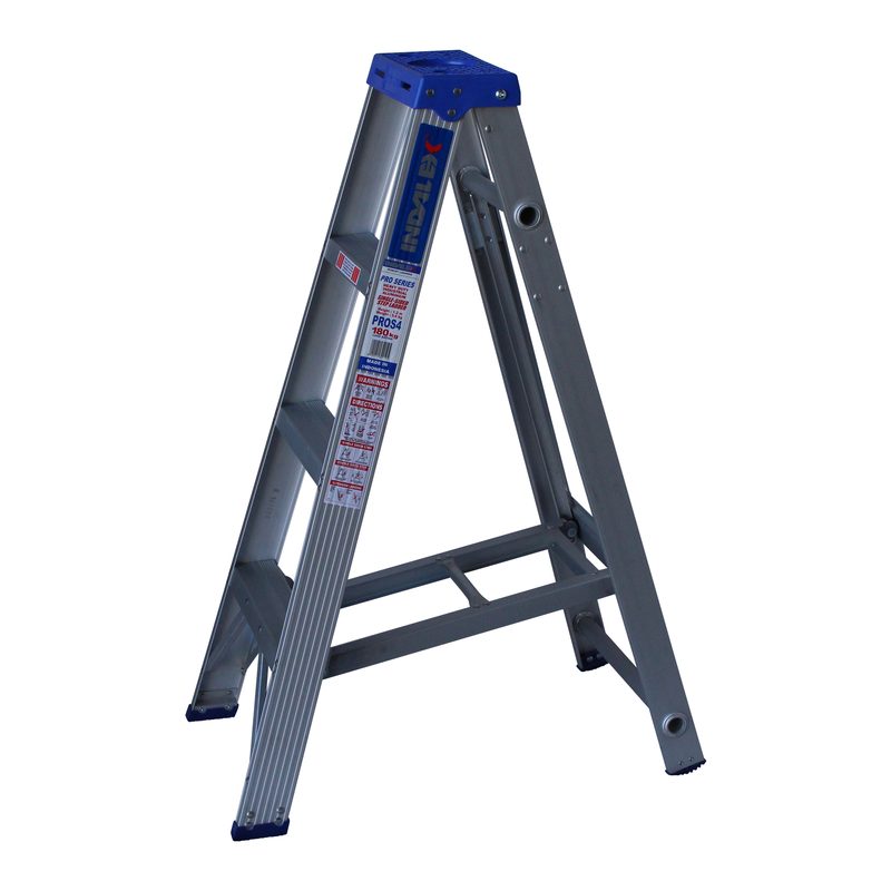 Indalex PROS4 1.2M  Industrial Aluminium 180KG Pro Series Single Sided Step Ladder, view 1, on white background