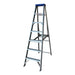 Indalex PROS7 2.1M  Industrial Aluminium 180KG Pro Series Single Sided Step Ladder, view 2, on white background