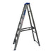 Indalex PROS7 2.1M  Industrial Aluminium 180KG Pro Series Single Sided Step Ladder, view 3, on white background