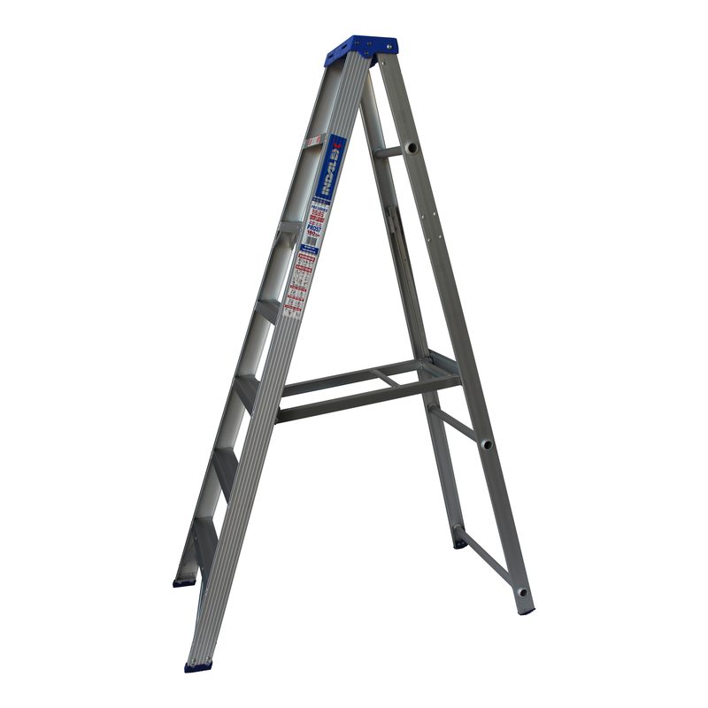 Indalex PROS7 2.1M  Industrial Aluminium 180KG Pro Series Single Sided Step Ladder, view 3, on white background