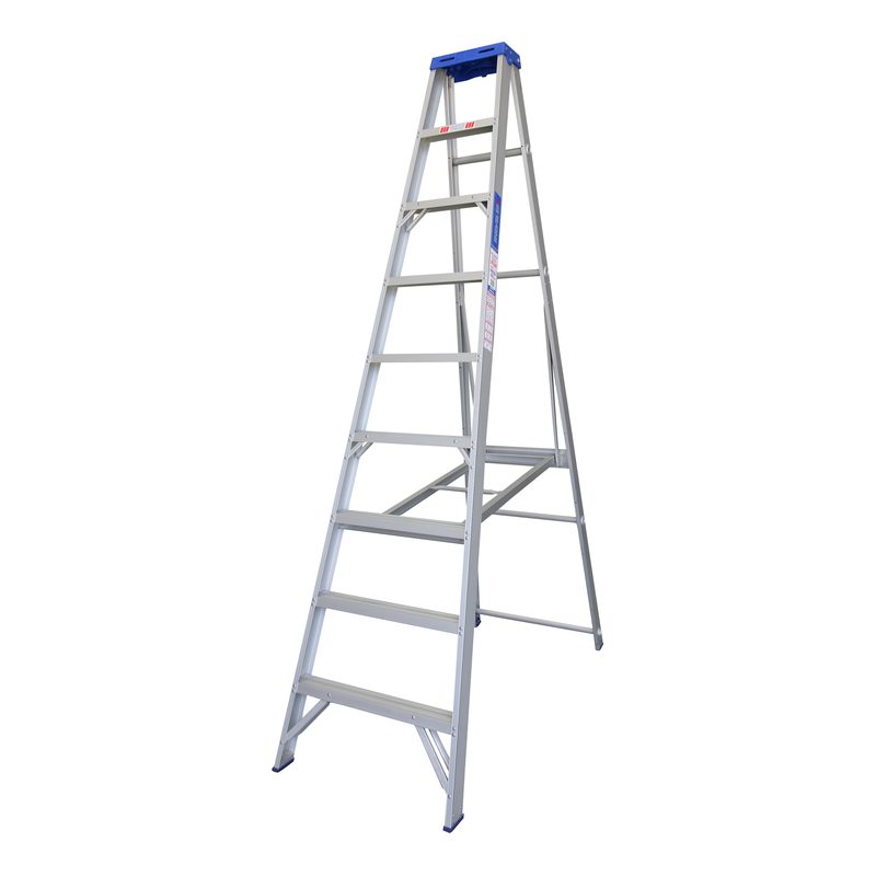 Indalex PROS9 2.7M  Industrial Aluminium 180KG Pro Series Single Sided Step Ladder, view 1, on white background