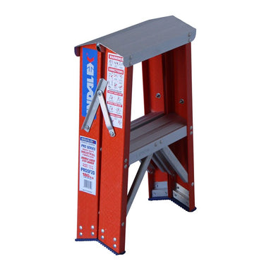 Indalex PROSF2D 0.6M  Industrial Fibreglass 180KG Pro Series Double Sided Step Ladder, view 1, on white background