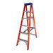 Indalex PROSF6 1.8M  Industrial Fibreglass 180KG Pro Series Single Sided Step Ladder, view 1, on white background