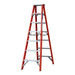 Indalex PROSF7D 2.1M  Industrial Fibreglass 180KG Pro Series Double Sided Step Ladder, view 3, on white background