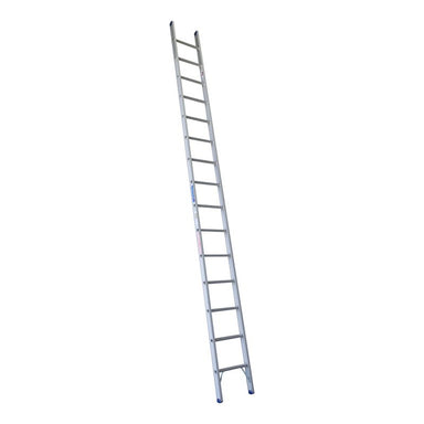 Indalex PROSG16 4.9M  Industrial Aluminium 180KG Pro Series Single Ladder, view 1, on white background