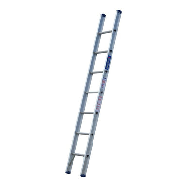 Indalex PROSG8 2.4M  Industrial Aluminium 180KG Pro Series Single Ladder, view 1, on white background