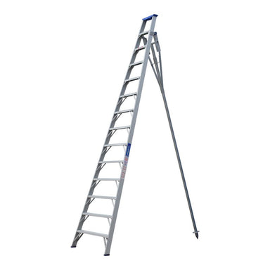 Indalex PROT14 4.3M  Industrial Aluminium 150KG Pro Series Orchard Ladder, view 3, on white background