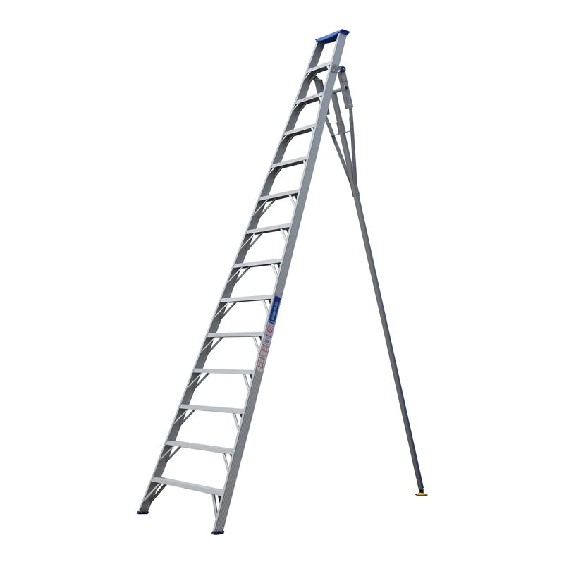Indalex PROT14 4.3M  Industrial Aluminium 150KG Pro Series Orchard Ladder, view 5, on white background