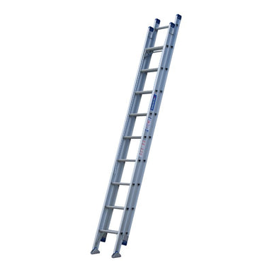 Indalex PROX18-SF 3.2M-5.3M  Industrial Aluminium 180KG Pro Series Extension Ladder - Swivel Feet, view 3, on white background