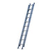 Indalex PROX18-SF 3.2M-5.3M  Industrial Aluminium 180KG Pro Series Extension Ladder - Swivel Feet, view 3, on white background