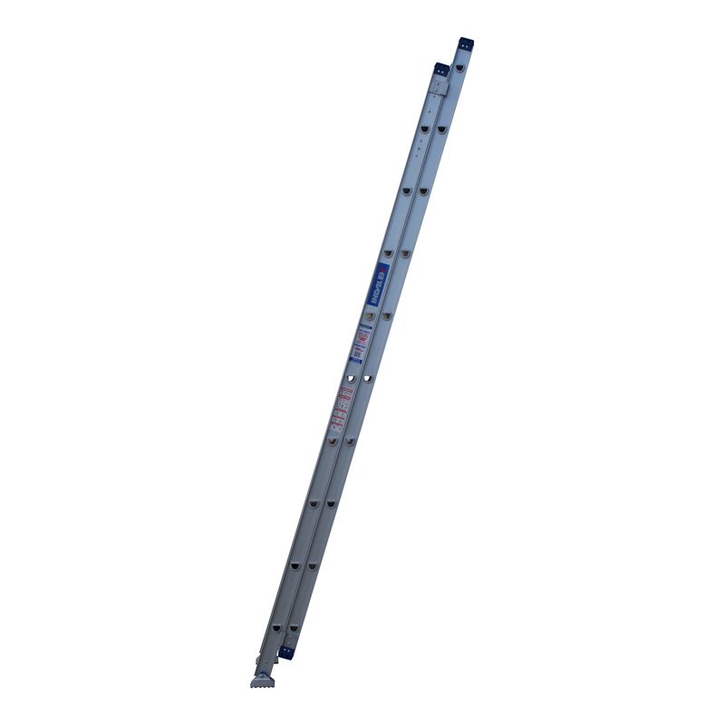 Indalex PROX18-SF 3.2M-5.3M  Industrial Aluminium 180KG Pro Series Extension Ladder - Swivel Feet, view 4, on white background