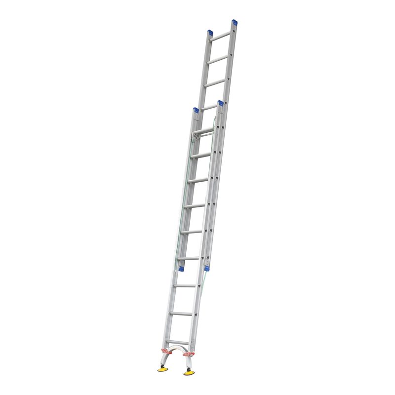 Indalex PROX18 3.2M-5.3M  Industrial Aluminium 180KG Pro Series Extension Ladder - Level Arc, la extend, on white background