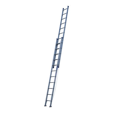 Indalex PROX22-SF 3.8M-6.6M  Industrial Aluminium 180KG Pro Series Extension Ladder - Swivel Feet, view 1, on white background