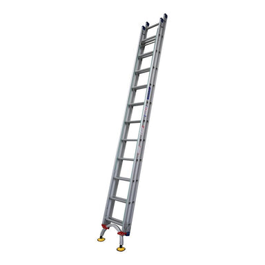 Indalex PROX22 3.8M-6.6M  Industrial Aluminium 180KG Pro Series Extension Ladder - Level Arc, closed, on white background