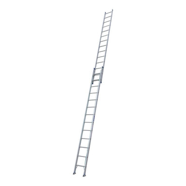 Indalex PROX26-SF 4.4M-7.8M  Industrial Aluminium 150KG Pro Series Extension Ladder - Swivel Feet, prox26sf extended, on white background
