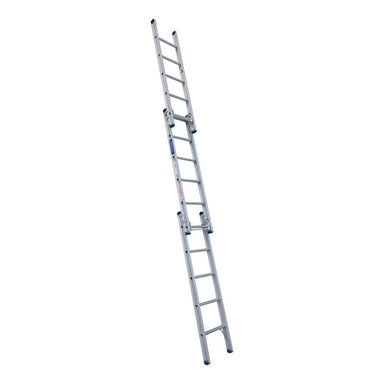 Indalex PROXT15 1.7M-4.5M  Industrial Aluminium 150KG Pro Series Triple Extension Ladder, view 2, on white background
