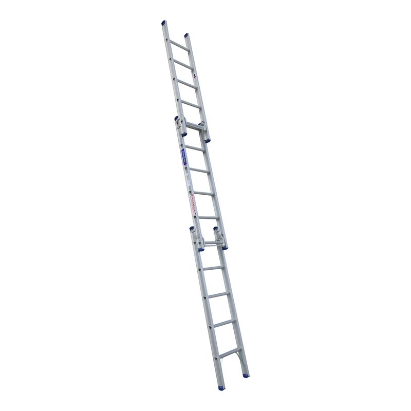 Indalex PROXT15 1.7M-4.5M  Industrial Aluminium 150KG Pro Series Triple Extension Ladder, view 2, on white background