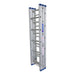 Indalex PROXT15 1.7M-4.5M  Industrial Aluminium 150KG Pro Series Triple Extension Ladder, closed, on white background