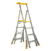 Gorilla Compact Height Adjustable Platform Ladder with Quad Leveller 4-6 Step RPL0406-LVL