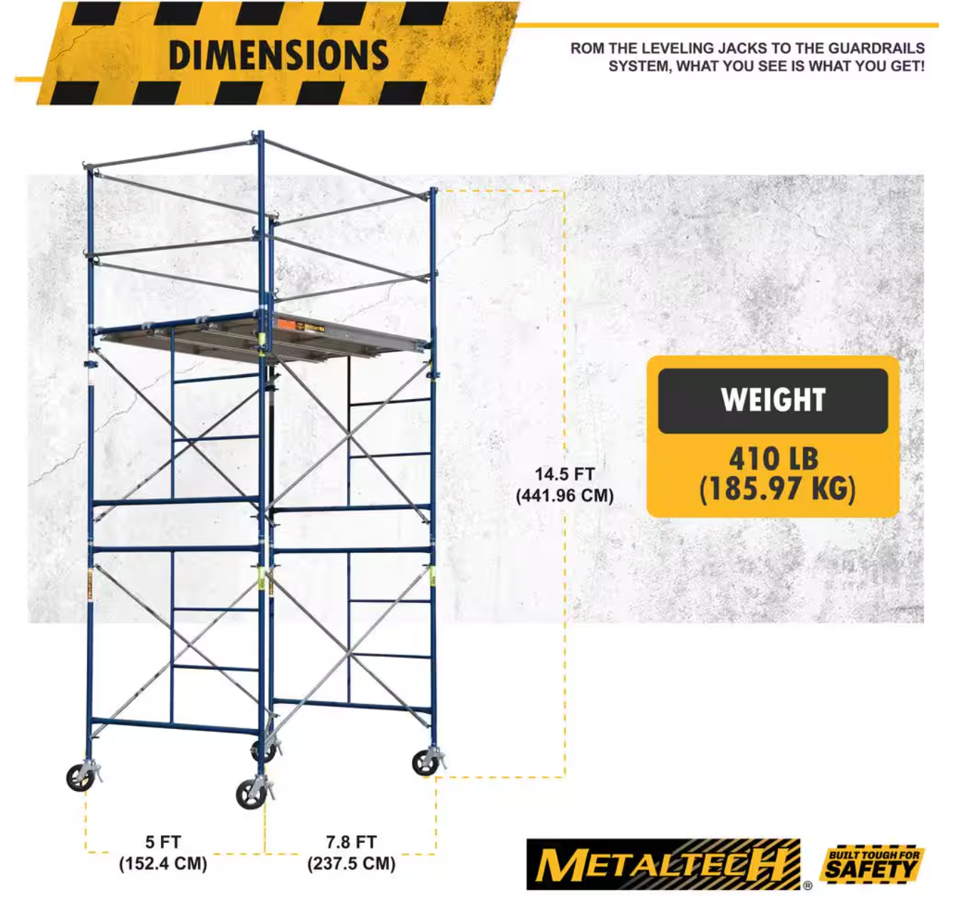 Saferstack Level Rolling Mobile Scaffold Tower Set -DEMO PRODUCT ONLY, NOT FOR SALE