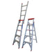 Indalex TRDDP5 1.5M-2.6M Industrial Aluminium 150KG Tradesman Dual Purpose Step Ladder
