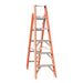 Indalex TRDDPF6 1.8M-3.2M Industrial Fibreglass 150KG Tradesman Dual Purpose Step Ladder front angle view on white background
