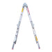 Indalex TRDMP13 1m - 3.95m Industrial Aluminium 120KG Tradesman Multipurpose Ladder front view on white background