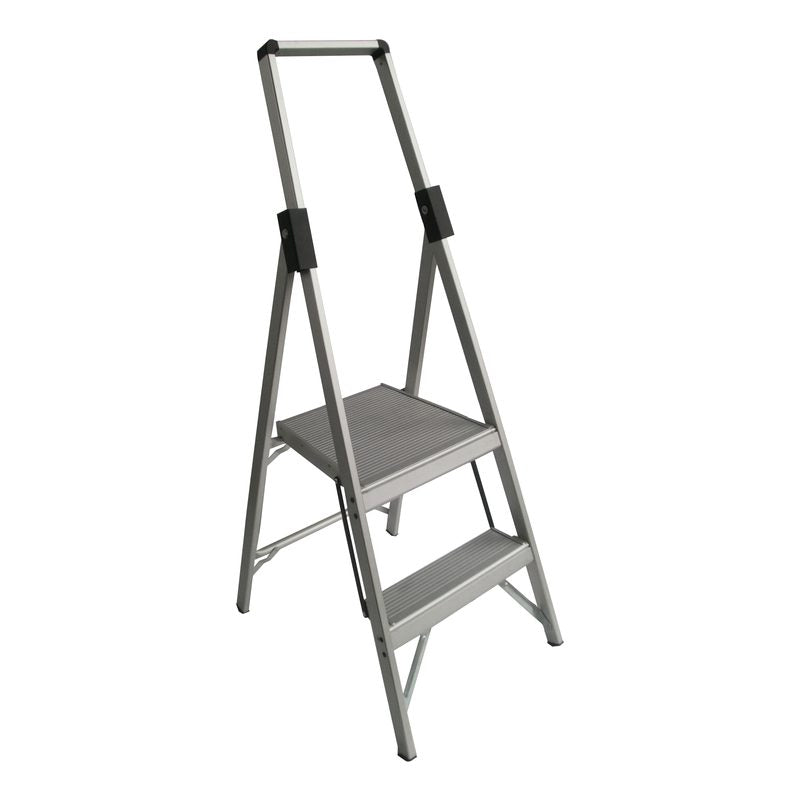 Indalex TRDP5/2 0.6M Industrial Aluminium 120KG Tradesman Slimline Platform Ladder on white background