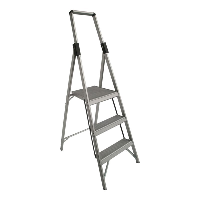 Indalex TRDP6/3 0.9M Industrial Aluminium 120KG Tradesman Slimline Platform Ladder on white background