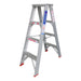 Indalex TRDS4D 1.2M Industrial Aluminium 150KG Tradesmen Double Sided Step Ladder on white background