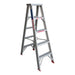 Indalex TRDS5D 1.5M Industrial Aluminium 150KG Tradesmen Double Sided Step Ladder on white background