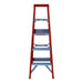 Indalex TRDSF5 1.5M Industrial Fibreglass 135KG Tradesman Single Sided Step Ladder front view on white background
