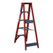 Indalex TRDSF5 1.5M Industrial Fibreglass 135KG Tradesman Single Sided Step Ladder side view on white background