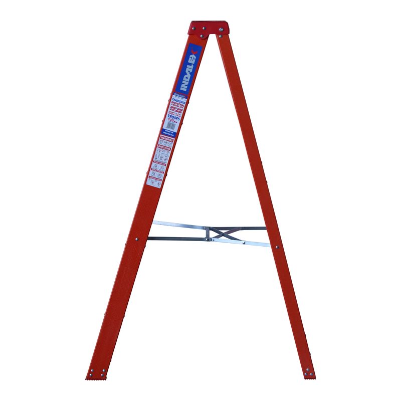 Indalex TRDSF5 1.5M Industrial Fibreglass 135KG Tradesman Single Sided Step Ladder side view on white background