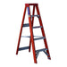 Indalex TRDSF5 1.5M Industrial Fibreglass 135KG Tradesman Single Sided Step Ladder side view on white background