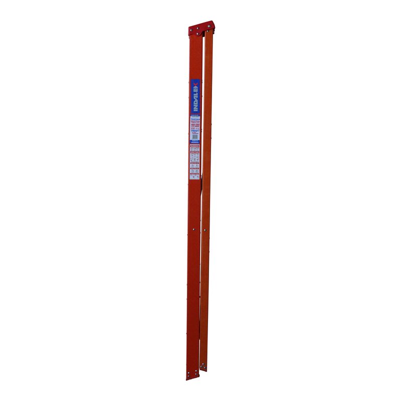 Indalex TRDSF7 2.1M Industrial Fibreglass 135KG Tradesman Single Sided Step Ladder folded side view on white background