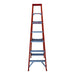 Indalex TRDSF7 2.1M Industrial Fibreglass 135KG Tradesman Single Sided Step Ladder front view on white background