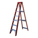 Indalex TRDSF7 2.1M Industrial Fibreglass 135KG Tradesman Single Sided Step Ladder side angle view on white background