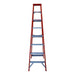 Indalex TRDSF8 2.4M Industrial Fibreglass 135KG Tradesman Single Sided Step Ladder front view on white background