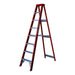 Indalex TRDSF8 2.4M Industrial Fibreglass 135KG Tradesman Single Sided Step Ladder side angle view on white background