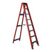Indalex TRDSF8 2.4M Industrial Fibreglass 135KG Tradesman Single Sided Step Ladder side angle view on white background