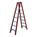 Indalex TRDSF8D 2.4M Industrial Fibreglass 135KG Tradesman Double Sided Step Ladder on white background