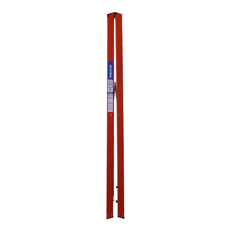 Indalex TRDSF8D 2.4M Industrial Fibreglass 135KG Tradesman Double Sided Step Ladder folded side profile on white background